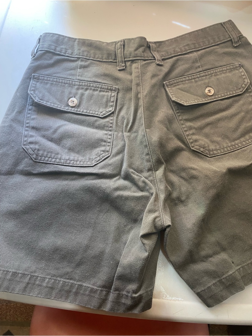 Northern Reflections Olive Cargo Button-Back Shorts